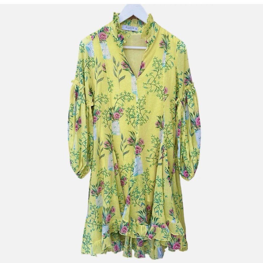 Floral Yellow Dress by Alepto